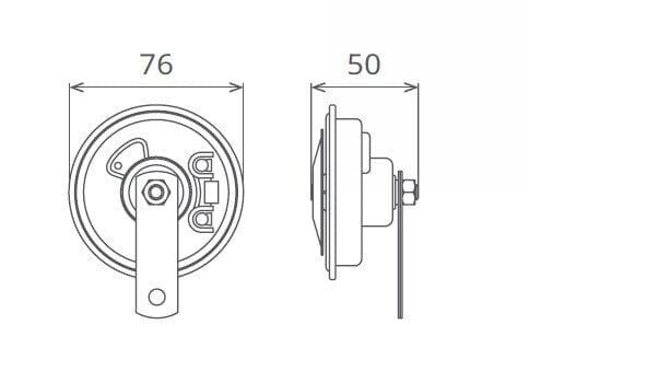12V Güçlendirilmiş Motosiklet Kornası