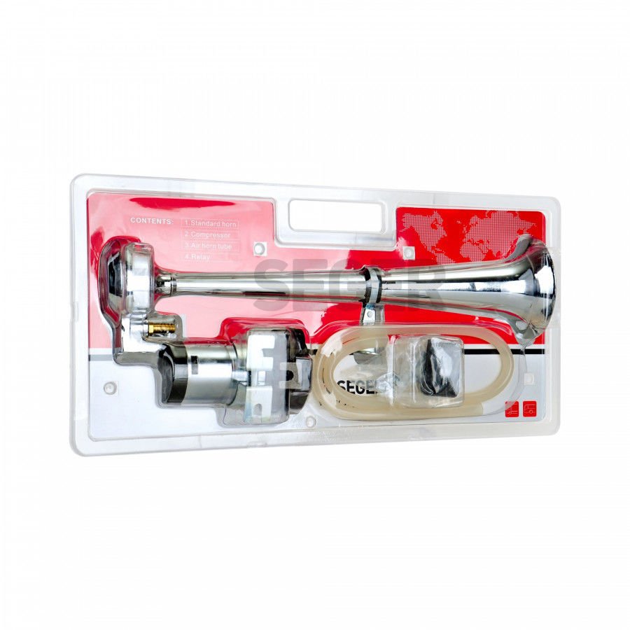 12V Kompresörlü Krom Borulu Havalı Marine Tekne Korna