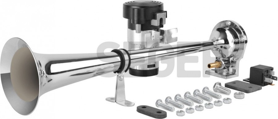 12V Kompresörlü Krom Borulu Havalı Marine Tekne Korna