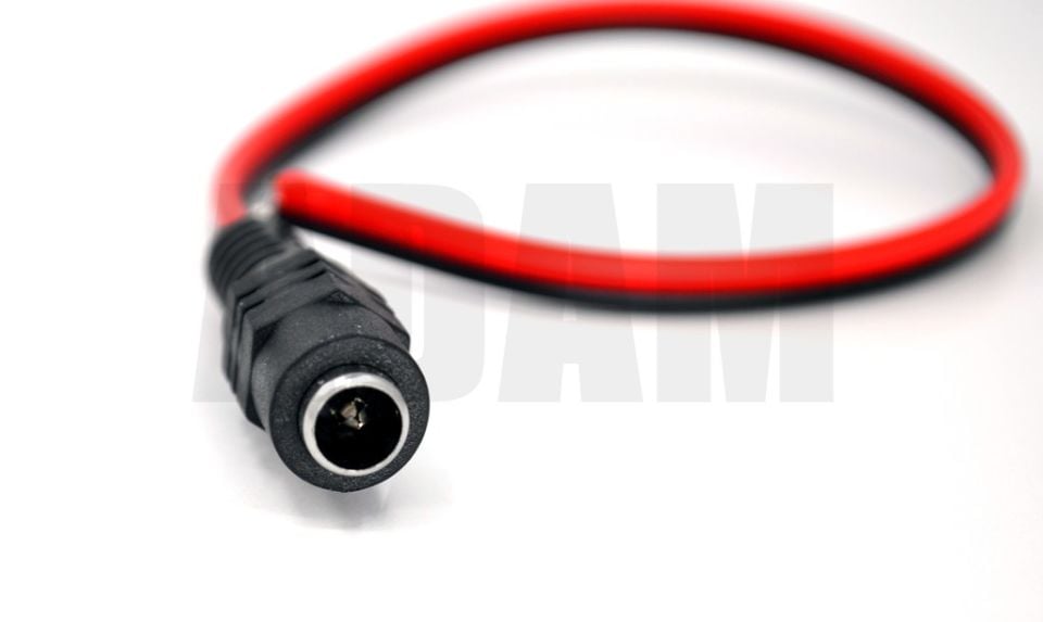 2,1mm DC Jak Dişi Fiş CCTV Power 20cm Kablolu