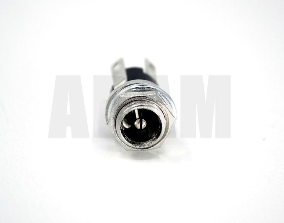 2,1mm DC Jak Dişi Metal Şase Üstten Somunlu