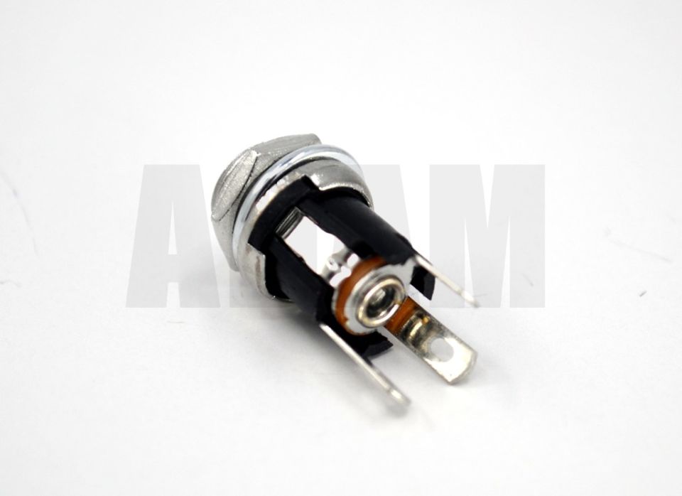2.1mm DC Jak Dişi Metal Şase Üstten Somunlu (2,1 mm)