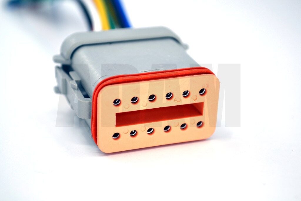 12 Pin Kablolu Deutsch Soket Elektrik Bağlantı Konnektörü Soketi Erkek (Pinleri Dişidir)