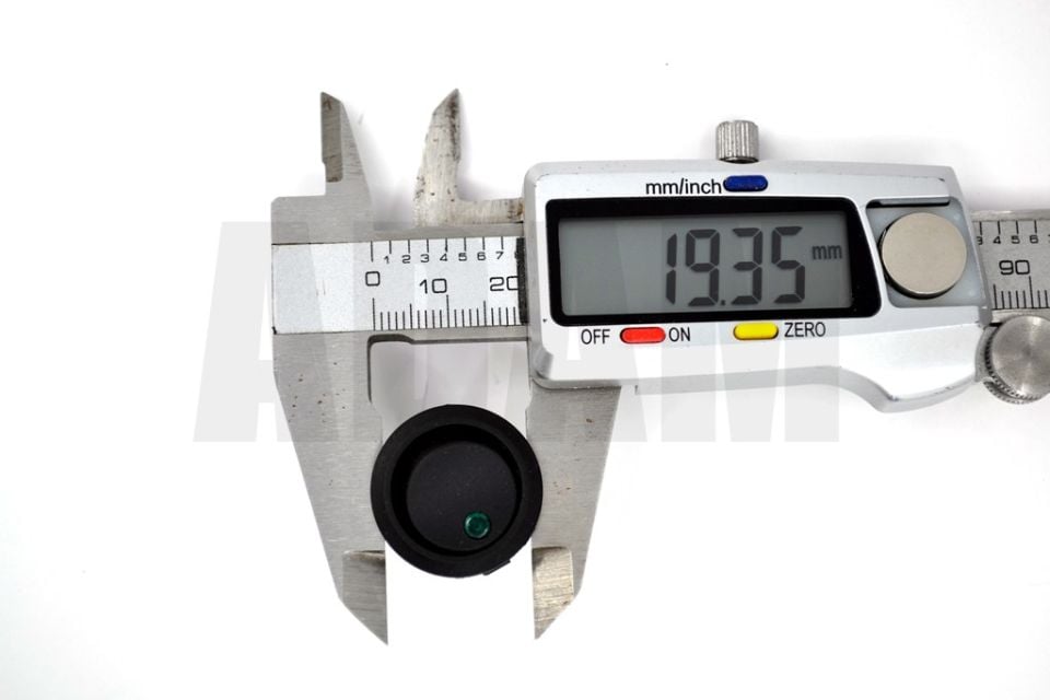 Yuvarlak Yeşil Ledli Elektrik Anahtarı 1-0 Işıklı Rocker 12V