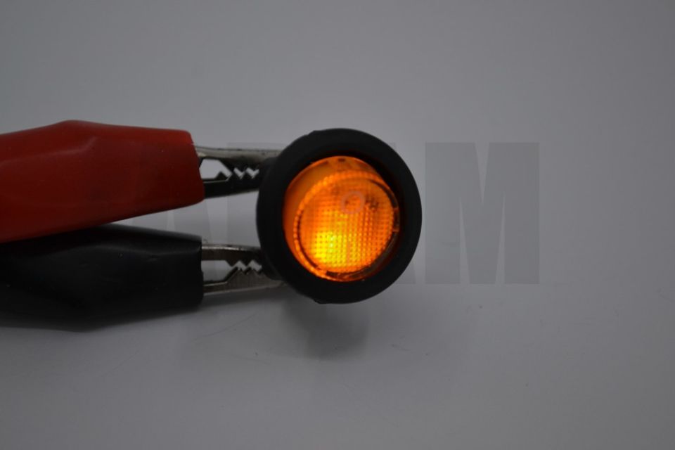 Yuvarlak Sarı Camlı Elektrik Anahtarı 1-0 Işıklı Rocker 12V