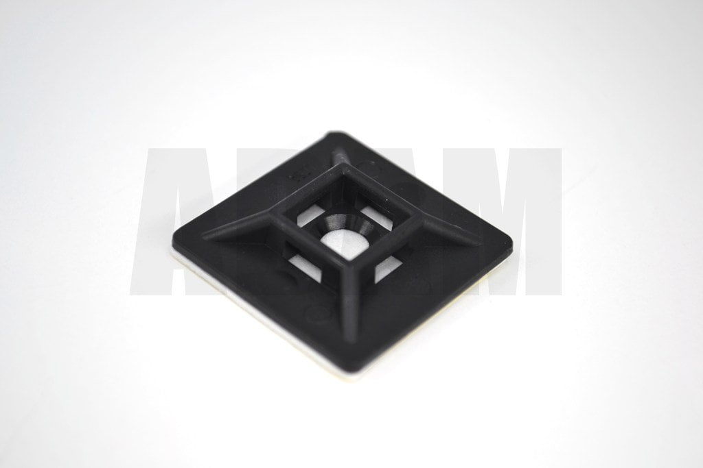 100 Adet Siyah 28x28 Yapışkanlı Kroşe Kablo Bağı Genişliği 4,8mm'e Kadar