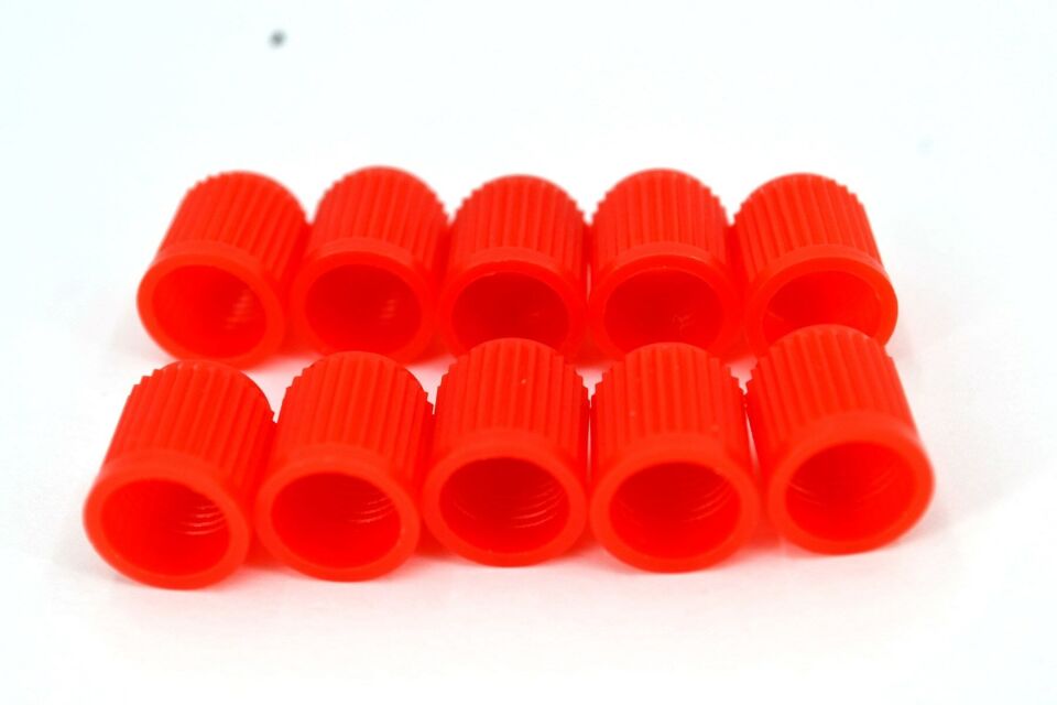 500 Adet Kırmızı Oto Lastik Sibop Kapağı Plastik