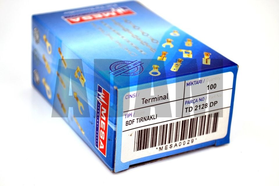 9,5 Tırnaklı Dişi Terminal Fiş 100 Adet Kablo Ucu